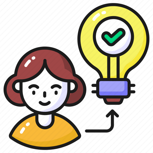 Creative, employee, innovative, person, worker, women, intelligence icon - Download on Iconfinder