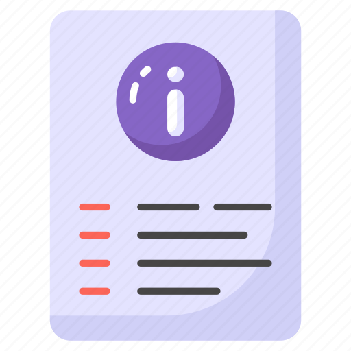 Information, document, info, details, page, paper, text icon - Download on Iconfinder