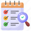 checklist, verification, task, list, verified, notepad, documentation 