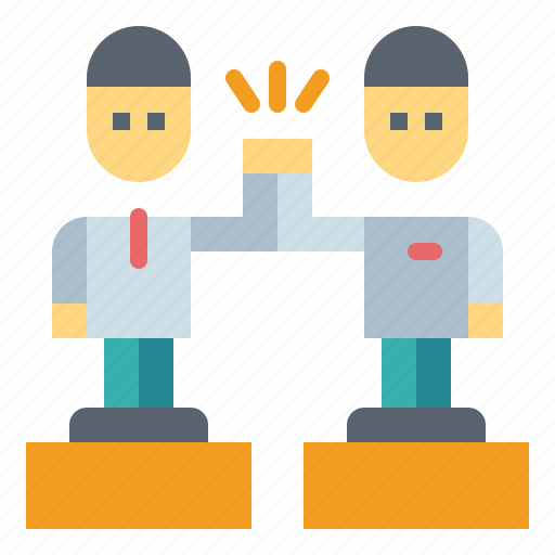 Business, five, hands, high, persons icon - Download on Iconfinder
