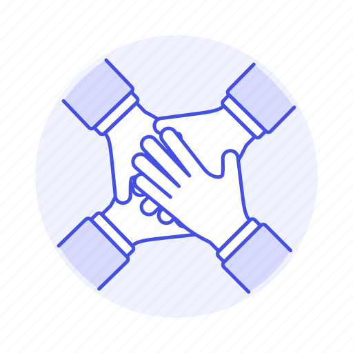 Cooperate, collaborated, collaboration, four, effort, hand, teamwork icon - Download on Iconfinder