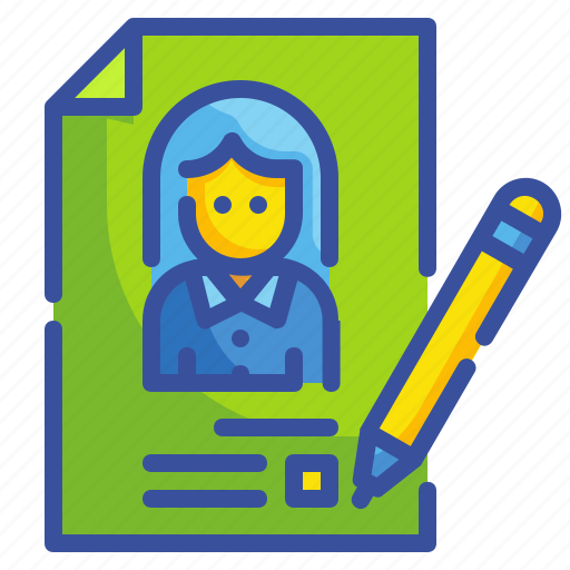 Application, curriculum, edit, job, pen, portfolio, resume icon - Download on Iconfinder