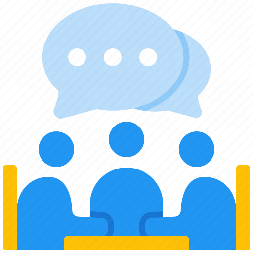 Meeting, team, work, teamwork, group, discussion, communication icon - Download on Iconfinder