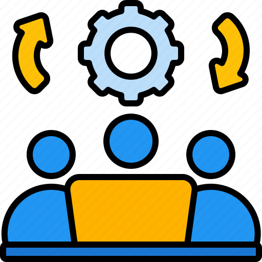 Teamwork, team, work, group, laptop, notebook, management icon - Download on Iconfinder