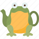 teapot, frog, pot, kitchenware, ceramic