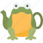teapot, frog, pot, kitchenware, ceramic 