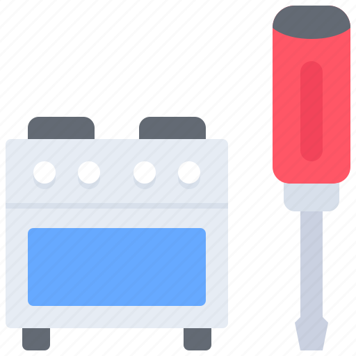 Stove, screwdriver, support, electronics, shop, kitchen, cooking icon - Download on Iconfinder