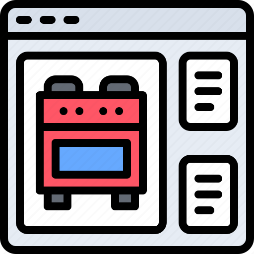 Website, browser, stove, electronics, shop, kitchen, cooking icon - Download on Iconfinder