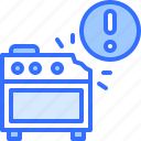 stove, broken, warning, electronics, shop, kitchen, cooking