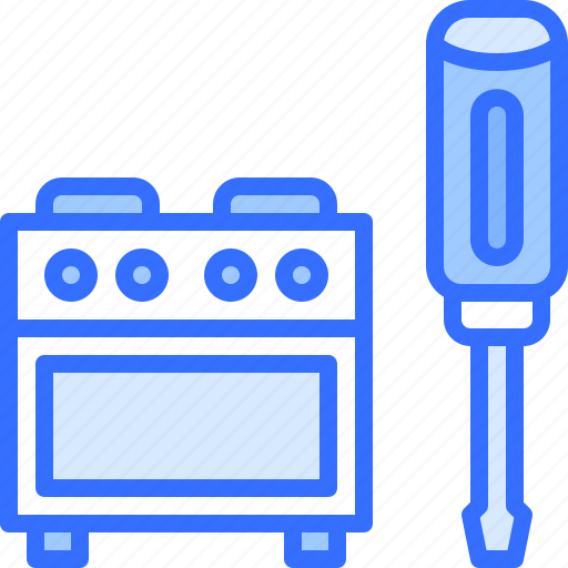 Stove, screwdriver, support, electronics, shop, kitchen, cooking icon - Download on Iconfinder