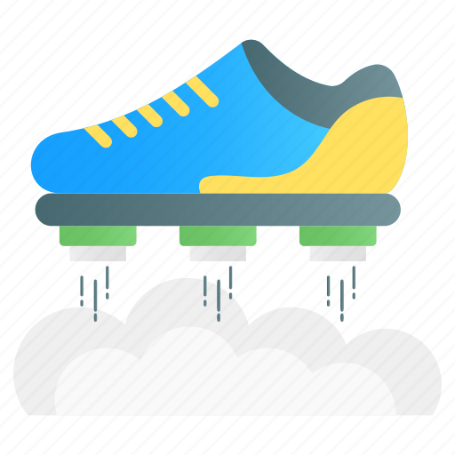 Flying, shoes, flying shoes, flying technology, flying footwear, hover shoes, technological shoes icon - Download on Iconfinder