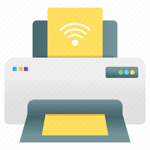 Wireless, printer, wireless printer, typesetter, printing machine, office printer, output device icon - Download on Iconfinder