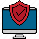 computer, security, protect, safe, safety, shield, icon