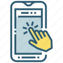 app, call, finger, hand, mobile, phone, touch