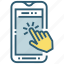 app, call, finger, hand, mobile, phone, touch 