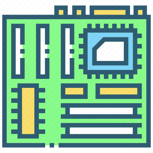 Board, computer, hardware, mother, motherboard, network, technology icon - Download on Iconfinder
