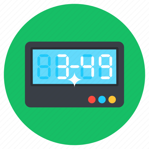 Digital, clock, digital clock, alarm clock, digital timer, countdown clock, electronic clock icon - Download on Iconfinder