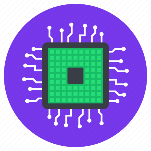 Integrated, circuit, microprocessor, processor chip, integrated circuit, computer chip, memory chip icon - Download on Iconfinder