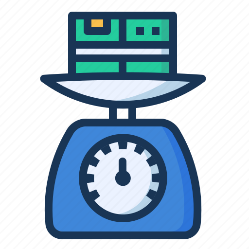 Cardboard, parcel, scales, weight icon - Download on Iconfinder