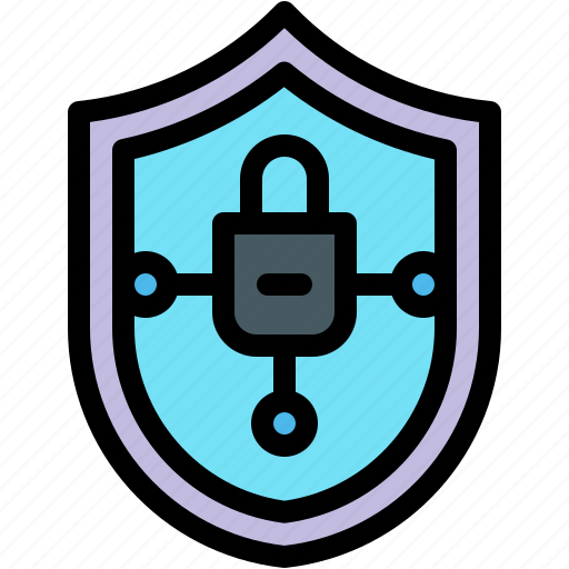 Cyber, security, shield, information, pad, lock, data icon - Download on Iconfinder
