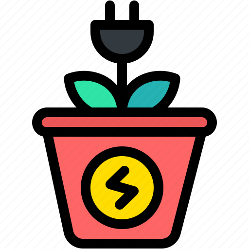Electricity, technology, plug, plant, charging icon - Download on Iconfinder