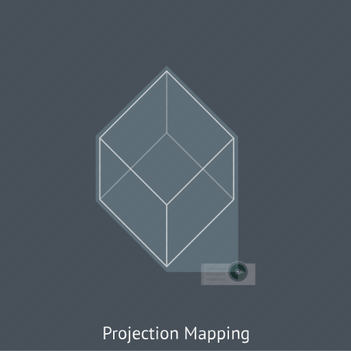Architecture, generative art, light, projection mapping, projectors, video mapping icon - Download on Iconfinder