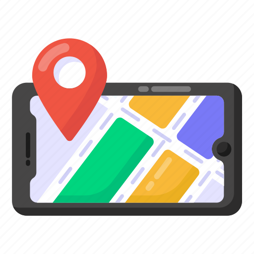 Phone location, mobile location, mobile navigation, mobile gps, digital location icon - Download on Iconfinder