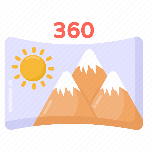 360 vr, panorama, ar panorama, 360 landscape, augmented reality panorama icon - Download on Iconfinder