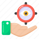 target monitoring, focus monitoring, monitoring protection, monitoring, eye focus
