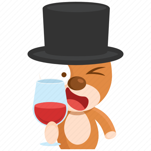 Emoji, emoticon, gentleman, smiley, sticker, teddy icon - Download on Iconfinder