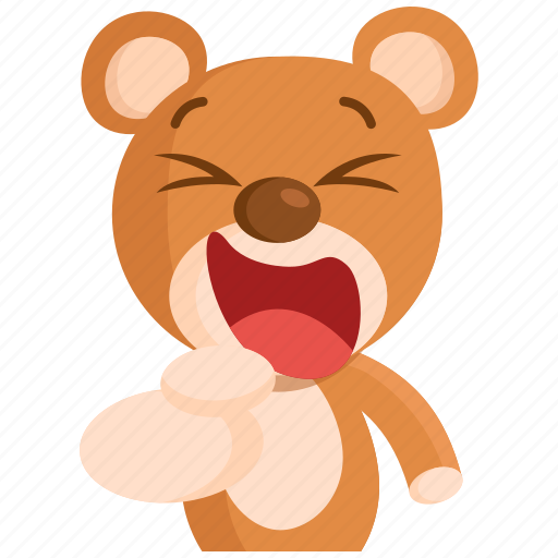 Emoji, emoticon, laugh, smiley, sticker, teddy icon - Download on Iconfinder