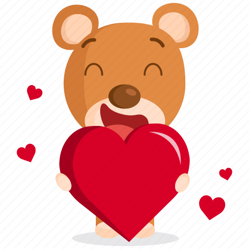 Emoji, emoticon, love, romance, smiley, sticker, teddy icon - Download on Iconfinder