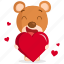emoji, emoticon, love, romance, smiley, sticker, teddy 