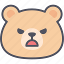 angry, teddy, bear, emoji, emotion, expression, feeling 