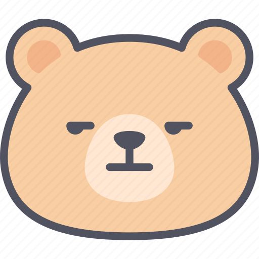 Annoying, teddy, bear, emoji, emotion, expression, feeling icon - Download on Iconfinder