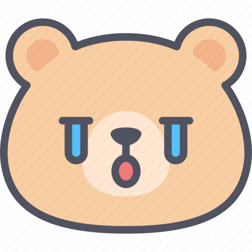Cry, teddy, bear, emoji, emotion, expression, feeling icon - Download on Iconfinder