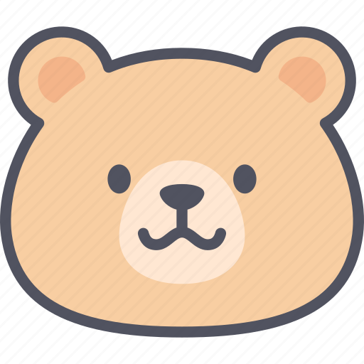 Grinning, teddy, bear, emoji, emotion, expression, feeling icon - Download on Iconfinder
