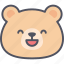 happy, teddy, bear, emoticon, emoji, emotion, expression 