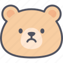 sad, teddy, bear, emoji, emotion, expression, feeling 