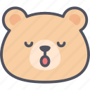 sleeping, teddy, bear, emoji, emotion, expression, feeling