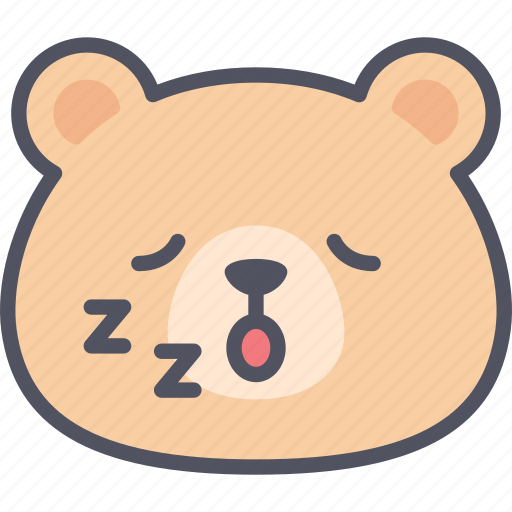 Sleeping, teddy, bear, emoji, emotion, expression, feeling icon - Download on Iconfinder