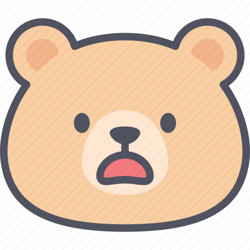 Stunning, teddy, bear, emoji, emotion, expression, face icon - Download on Iconfinder