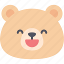 happy, teddy, bear, emoji, emotion, expression, feeling