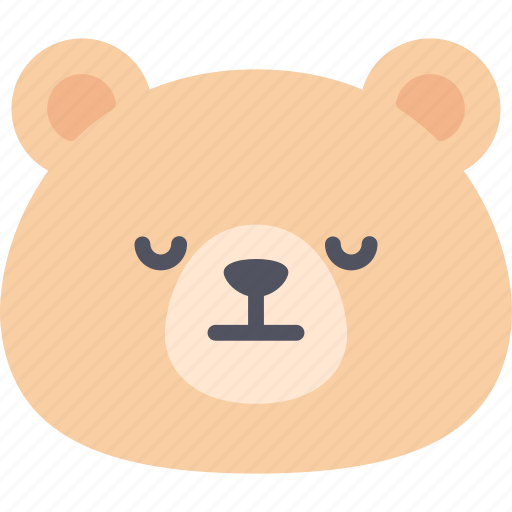 Neutral, teddy, bear, emoticon, emoji, emotion, expression icon - Download on Iconfinder