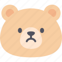 sad, teddy, bear, emoticon, emoji, emotion, expression 