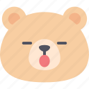 sleeping, teddy, bear, emoticon, emoji, emotion, expression