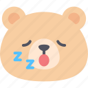 sleeping, teddy, bear, emoji, emotion, expression, feeling