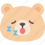 sleeping, teddy, bear, emoji, emotion, expression, feeling 