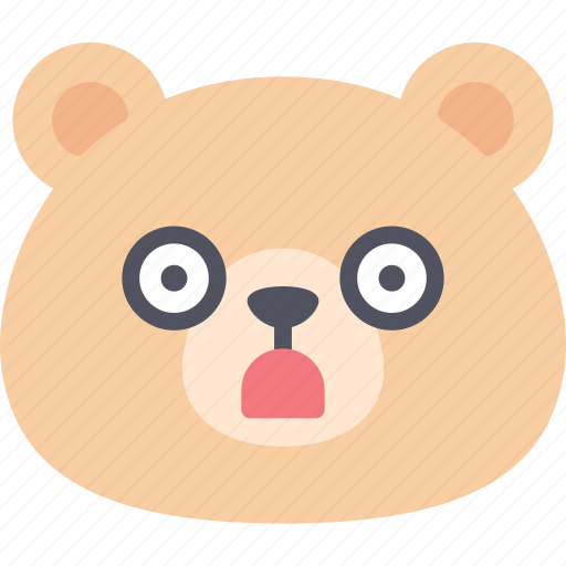 Stunning, teddy, bear, emoji, emotion, expression, feeling icon - Download on Iconfinder