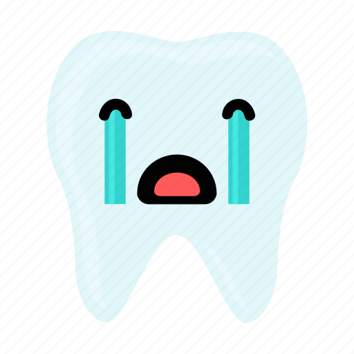 Crying, dental, dentist, emoji, hygiene, teeth, tooth icon - Download on Iconfinder